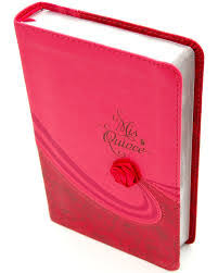 Biblia Mis Quince, Color Frambuesa Con Aplique, Símil Piel, Rvr 1960