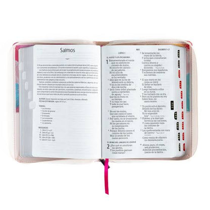 Biblia Manual L.Gigante, Rosa Multicolor, Cierre Indice, RVR1960