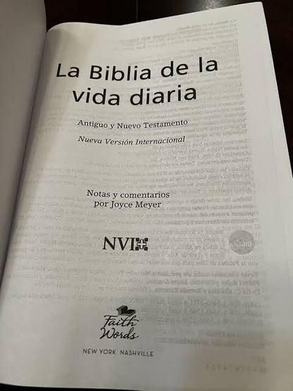 La Biblia De La Vida Diaria - Joyce Meyer - Nvi