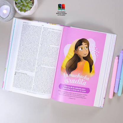 Biblia De Promesas Para Niñas, Tapa Dura, Rosa, RVR 1960