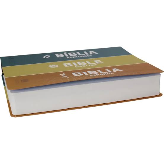 Biblia, Trilingue, Port, Ing, Esp, Tapa Tricolor, Rvc1981
