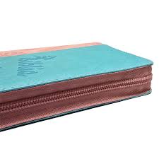 Biblia, Bicolor, Verde Menta Rosa, Canto Plateado, Tla