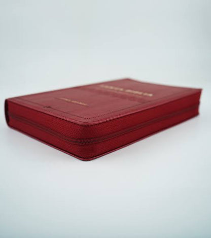 Santa Biblia Con Cierre, Letra Grande, Vino, Nvi