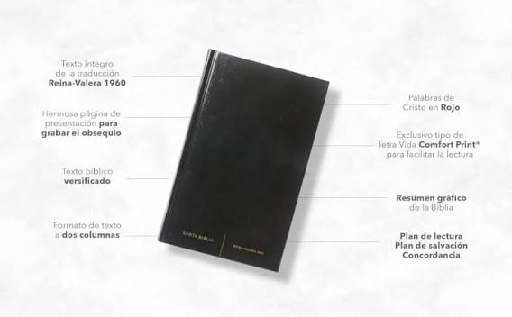 Biblia Premios y Regalos Negro, Letra Grande, Tapa Dura - RVR 1960