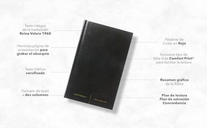 Biblia Premios y Regalos Negro, Letra Grande, Tapa Dura - RVR 1960
