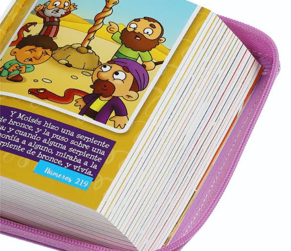Biblia RVR60 025cz Mi Gran Viaje Lila/Blanco Con asa