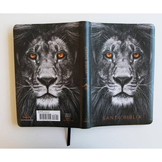 Biblia Letra Grande Tamaño Manual, Símil Piel León de Juda, RVR1960
