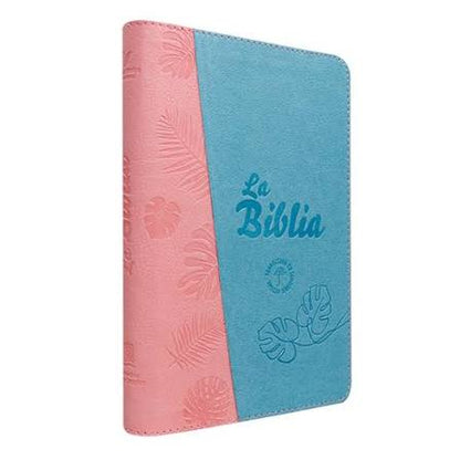 Biblia, Bicolor, Verde Menta Rosa, Canto Plateado, Tla
