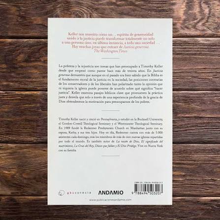 Libro Justicia Generosa Cómo la gracia de Dios nos hace justos - Timothy Keller