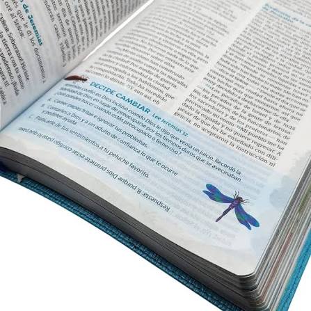 Biblia Go Para Niños Ntv Sentipiel, Verde Azulado