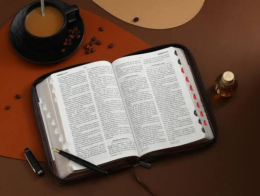 Biblia Letra Grande, Con Índice Y Cierre, Floral Marrón, Rvr1960