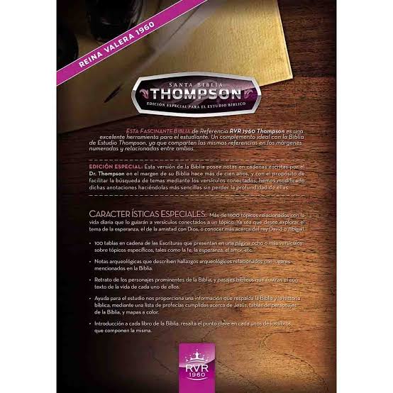 Santa Biblia Thompson Rosada Edición Especial Para Estudio - Rvr 1960