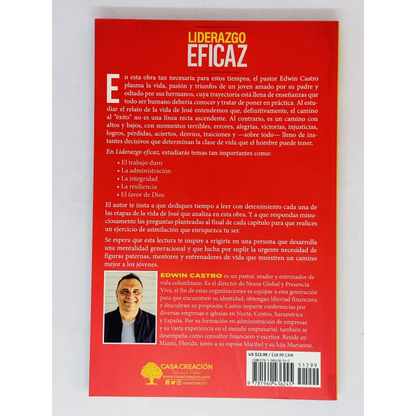 Libro Liderazgo Eficaz: Inspírate en la Vida de José Para enfrentar los desafíos actuales - Edwin Castro