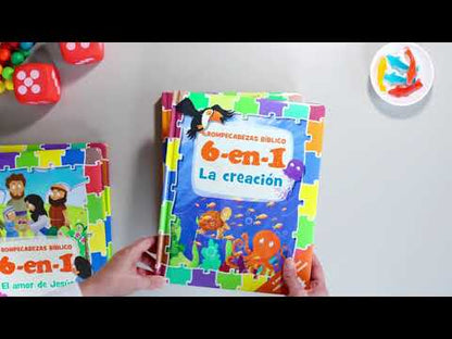 Libro Rompecabezas Bíblico 6 en 1: La Vida de Jesús